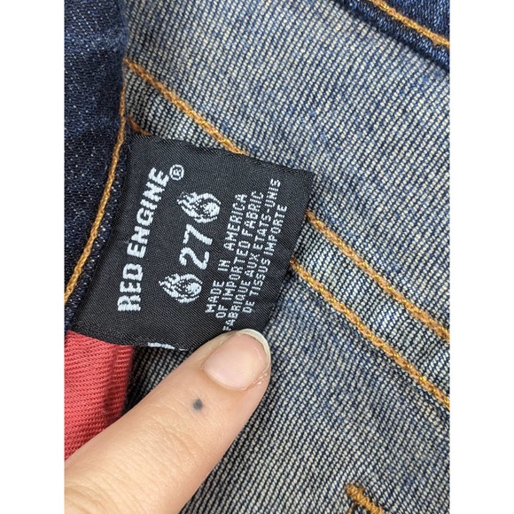 Red Engine Vintage Original Denim Mid Rise Flare Jeans Size 27 - Picture 5 of 7